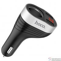 HOCO HC-92186 Z29/ Авто ЗУ + розетка 12V + LED дисплей/ 2 USB/ Выход USB: 15.5W/ Black 