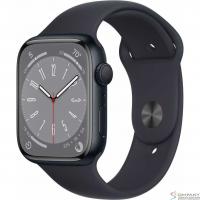 Apple Watch Series 8 GPS 45mm Midnight Aluminum Case with Midnight Sport Band - S/M [MNUJ3LL/A] (США)