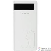 Romoss Sense 8P+ Мобильный аккумулятор 30000mAh 3A QC 2xUSB белый (1539274)