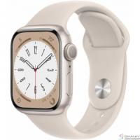 Apple Watch Series 8, 41 мм, корпус из алюминия цвета «сияющая звезда», спортивный ремешок цвета «сияющая звезда», размер S/M [MNU93LL/A] (США)