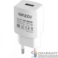 GINZZU GA-3003W, СЗУ 5В/1200mA, USB, белый