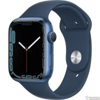 Apple Watch Series 7, 45 мм, корпус из алюминия синего цвета, спортивный ремешок «синий омут» [MKN83RU/A]
