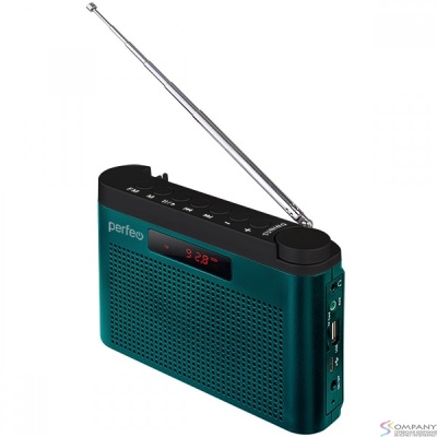 Perfeo радиоприемник цифровой ТАЙГА FM+ 66-108МГц/ MP3/ встроенный аккум,USB/морской синий (I170BL) [PF_C4942]