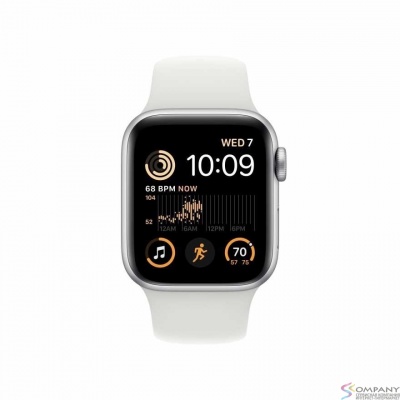 Apple Watch SE GPS 40mm Silver Aluminum Case with White Sport Band - S/M [MNT93LL/A] (США)