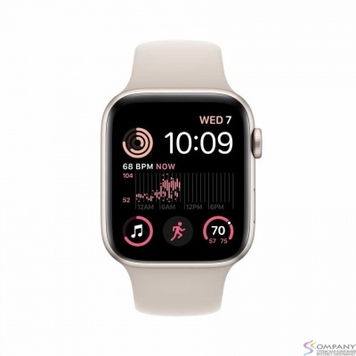 Apple Watch SE GPS 44mm Starlight Aluminum Case with Starlight Sport Band - S/M [MNTD3LL/A] (США)