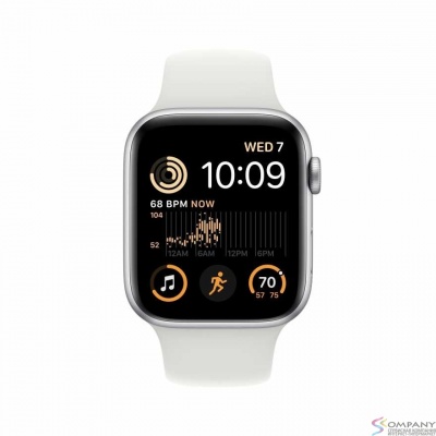 Apple Watch SE GPS 44mm Silver Aluminum Case with White Sport Band - S/M [MNTH3LL/A] (США)