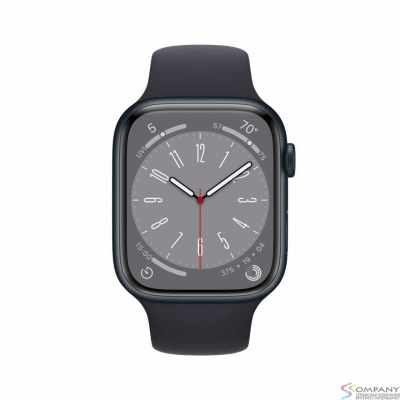Apple Watch Series 8 GPS 45mm Midnight Aluminum Case with Midnight Sport Band - S/M [MNUJ3LL/A] (США)